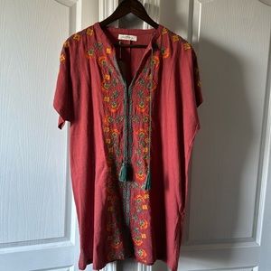 Womens size large Bohemian embroidered dress/tunic